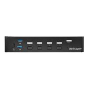  STARTECH.COM 4 Port DisplayPort KVM Switch - DP KVM Umschalter mit USB 3.0 Hub  