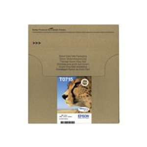 EPSON T071 Easy Mail Packaging 4er Pack Schwarz, Gelb, Cyan, Magenta Tintenpatrone 