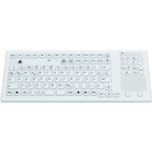 GETT InduProof TOUCH USB (DE) Silikontastatur IP68 Reinigungsfunktion desinfizierbar Touchpad weiss Tastaturen 