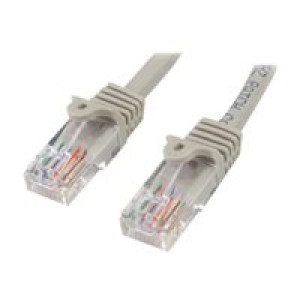 STARTECH.COM 0,5m Cat5e Ethernet Netzwerkkabel Snagless mit RJ45 - Cat 5e UTP Kabel - Grau 