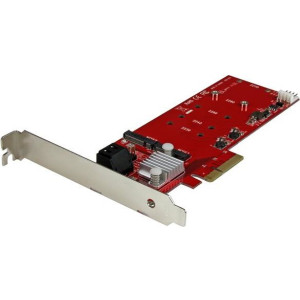 STARTECH.COM 2x M.2 NGFF SSD RAID Karte plus 2x SATA III Ports - PCIe - 2-fach M.2 RAID 