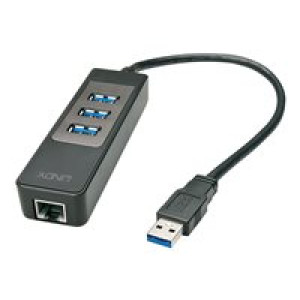 LINDY USB 3.1 Hub & Gigabit Ethernet Adapter 