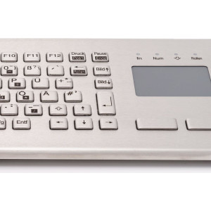  GETT vandalismusgeschuetzte Tast. USB DE Edelstahl kapazitives Touchpad IP65 84 Tasten Tastaturen 