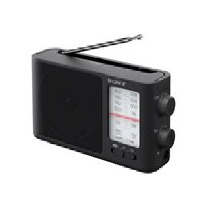 SONY ICF-506 analoges MW/UKW-Radio Schwarz 