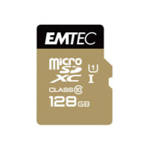  EMTEC SD Card 128GB Emtec SDXC (CLASS10) Gold+ Kartenblister  