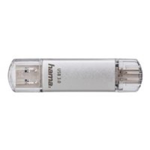  HAMA FlashPen "C-Laeta", Type-C USB 3.1/USB 3.0, 64GB, 70 MB/s, Silber  