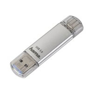  HAMA FlashPen "C-Laeta", Type-C USB 3.1/USB 3.0, 16GB, 70 MB/s, Silber  