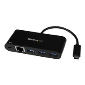 STARTECH.COM 3 Port USB 3.0 Hub mit Gigabit Ethernet und Stromversorgung - USB Type C Hub mit GbE un 
