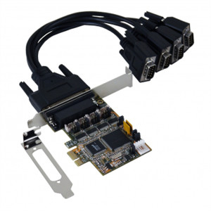 EXSYS IO PCIe 4x Seriell DB9 (EX-44384) inkl. LP 