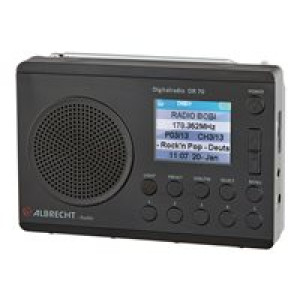 ALBRECHT DR 70 Digitalradio, Farbdisplay, 230 V und Batteriebetrieb 