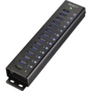 CONRAD 13+1 Port USB 3.0-Hub mit Aluminiumgehäuse, zur Wandmontage, mit Schnellladeport Renkforce 