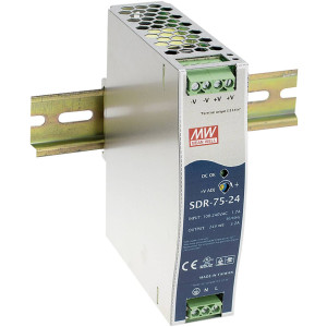 MEAN WELL Hutschienen-Netzteil (DIN-Rail) Mean Well SDR-75-12 12 V/DC 6.3 A 75 W 1 x 