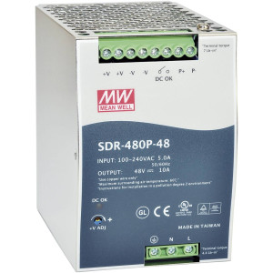 MEAN WELL Hutschienen-Netzteil (DIN-Rail) Mean Well SDR-480P-48 48 V/DC 10 A 480 W 1 x 