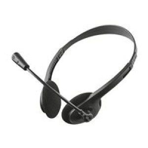 TRUST PC-Headset 3.5 mm Klinke schnurgebunden, Stereo Trust Primo Chat On Ear Schwarz 
