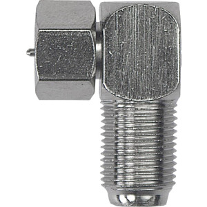 AXING F-Stecker auf F-Buchse gewinkelt mit Gummidichtung Steckverbinder 