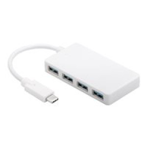 WENTRONIC 4 Port USB 3.0-Hub mit USB-C?-Stecker Goobay Weiß 