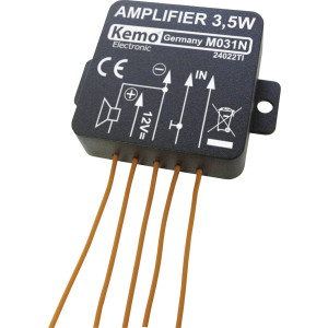 KEMO Mono-Verstärker Baustein Kemo M031N 5 V/DC, 6 V/DC, 9 V/DC, 12 V/DC 3.5 W 