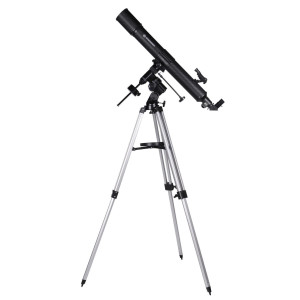 BRESSER Optik Linsen-Teleskop Quasar EQ 80/900 carbon Äquatorial Achromatisch, Vergrößerung 45 bis 6 