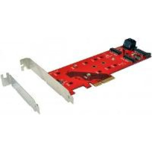 EXSYS PCIe (x4) Controller für zwei SATA M.2 NGFF und einem PCIe M.2 NGFF Module (EX-3660) 