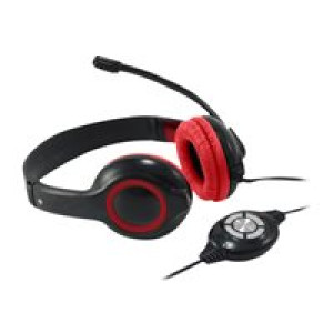 EQUIP USB STEREO HEADSET RED MIC 