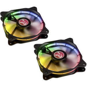  RAIJINTEK Auras 12 RGB LED-Lüfter 2er Set - 120mm Gehäuse kühler 