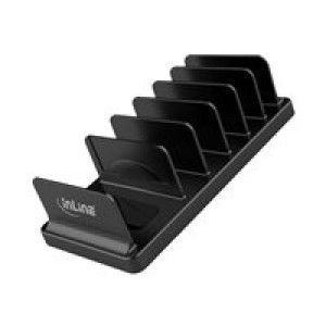  INLINE Multi-Stand mit 6 Fächern für Schreibtisch / Regal, schwarz  