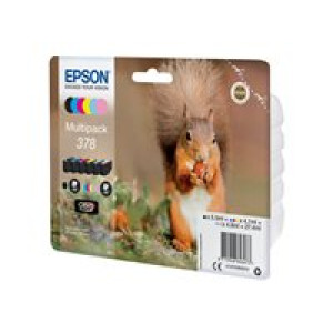 EPSON 378 Multipack 6er Pack Schwarz, Gelb, Cyan, Magenta, hell Magenta, hell Cyan Tintenpatrone