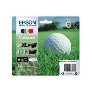 EPSON 34XL 4er Pack XL Schwarz, Gelb, Cyan, Magenta Tintenpatrone 