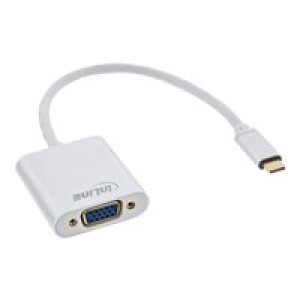  INLINE USB Display Konverter, USB-C Stecker zu VGA Buchse (DP Alt Mode), silber, 0.2m Grafikkarten 