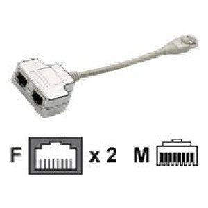 EFB ELEKTRONIK T-Adapter Cat.5e 2x10/100BaseT f.Cablesharing 