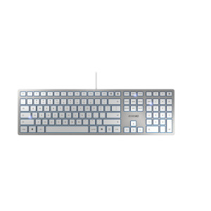  CHERRY KC 6000 Slim Corded Keyboard - USB - SILVER - US-Englisch mit EURO Symbol (US) Tastaturen 