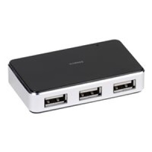 VIVANCO 4 Port USB 2.0-Hub Vivanco IT-USBHUB4PWR Schwarz/Silber 