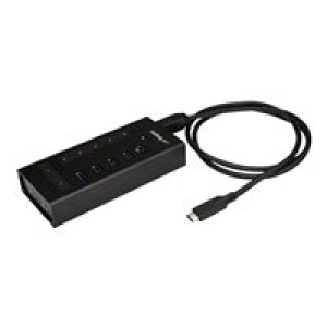 STARTECH.COM USB Hub 7 Port - Metall - USB-A zu 3x USB-C und 1x USB-C - USB 3.0 - Industrieller USB 
