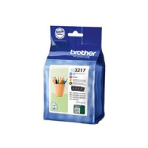 BROTHER LC3217 Value Pack - 4er-Pack - Schwarz, Gelb, Cyan, Magenta - Original - Tintenpatrone 