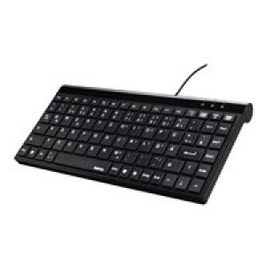  HAMA Slimline Mini-Keyboard SL720 - Tastatur - USB - Deutsch - Schwarz Tastaturen 