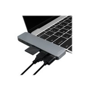 LOGILINK Dual USB-C Multifunktion HUB, Aluminium grau 