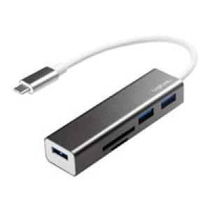 LOGILINK USB-C 3-port HUB mit Kartenleser 