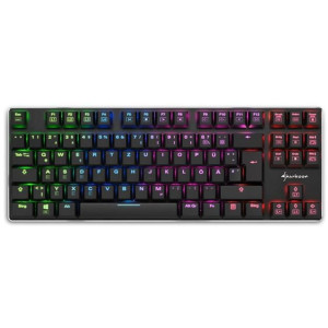  SHARKOON Tastatur PureWriter TKL RGB Blue, USB, US Layout Tastaturen 