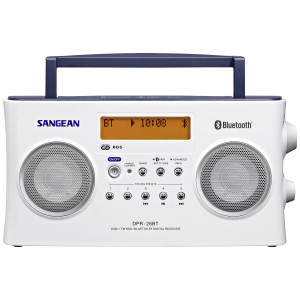 SANGEAN DPR-26 BT DAB+ Kofferradio AUX, Bluetooth, DAB+, UKW Akku-Ladefunktion Weiß 