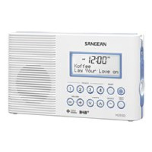 SANGEAN H-203D DAB+ Badradio DAB+, UKW Taschenlampe, wasserdicht Weiß 