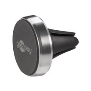 WENTRONIC Goobay Magnethalterungs-Set Universal im Slim Design, Schwarz-Silber 