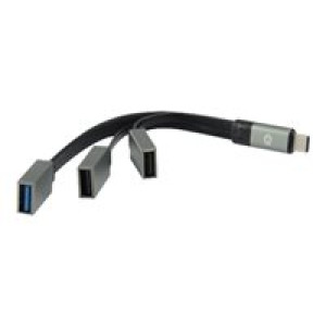 CONCEPTRONIC HUBBIES01G USB 3.1 Type-C to 1-Port USB 3.0 2-Port USB 2.0 Cable Hub grey 
