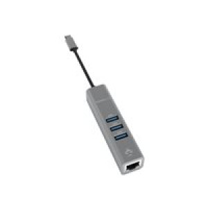 TERRATEC USB Type-C Adapter mit Giga-bit LAN USB 3.0 Hub 