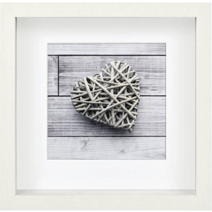 HAMA Scala 3D weiß 23x23 Portrait Holz Passepartout 