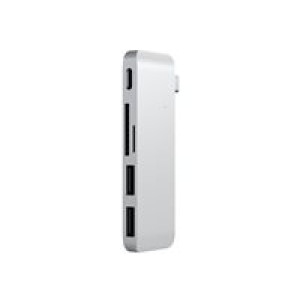 SATECHI USB-C Passthrough Hub Silber für Macbook 12" 