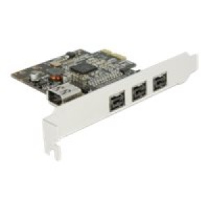 DELOCK PCI Express Karte > 3 x extern FireWire B + 1 x intern FireWire A 