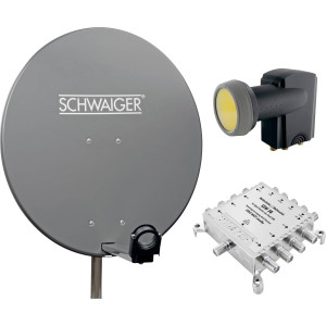 SCHWAIGER SPI9961SET5 SAT-Anlage ohne Receiver Teilnehmer-Anzahl 6 80 cm 