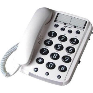 GEEMARC Schnurgebundenes Seniorentelefon DALLAS 10 Weiß 