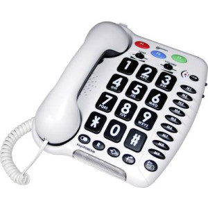 GEEMARC Schnurgebundenes Seniorentelefon AMPLIPOWER 40 Weiß 