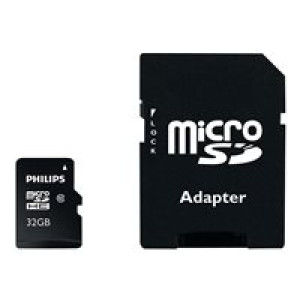  PHILIPS SD Micro SDHC Card  32GB Card Class 10 incl. Adapter  
